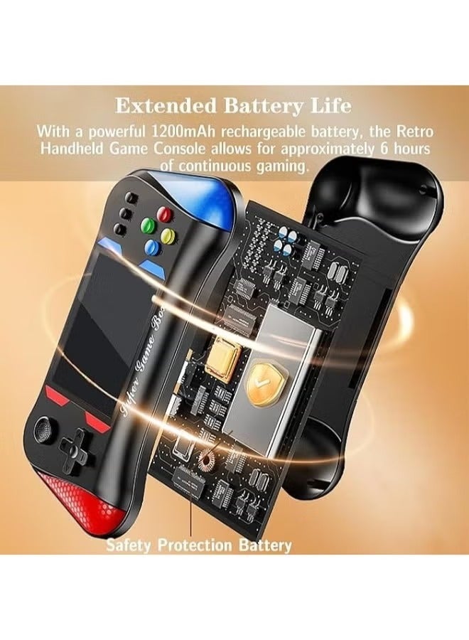 Handheld Game Console for Kids Adults, 3.5'' LCD Screen Retro Handheld Video Game Console, Preloaded 500 Classic Retro Video Games with Rechargeable Battery, Support 2 Players and TV Connection (AA) - Image 5