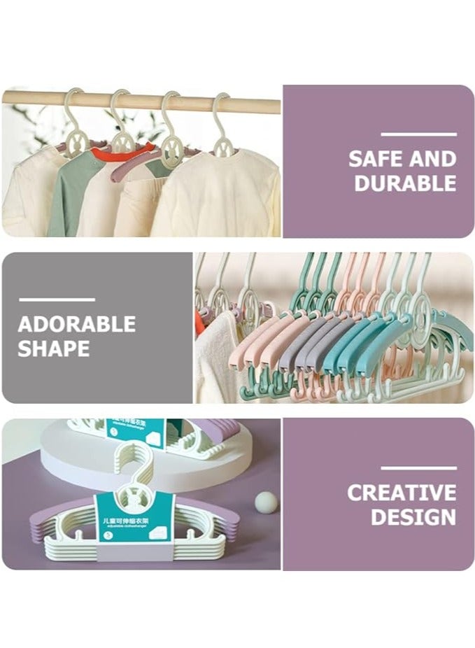 10 Pack Baby Hangers Extendable Infant Hangers Kids Coat Hangers with Stackable Hooks for Closet Non-Slip Toddler Hangers for Kids Children Clothes Dresses  - Image 3