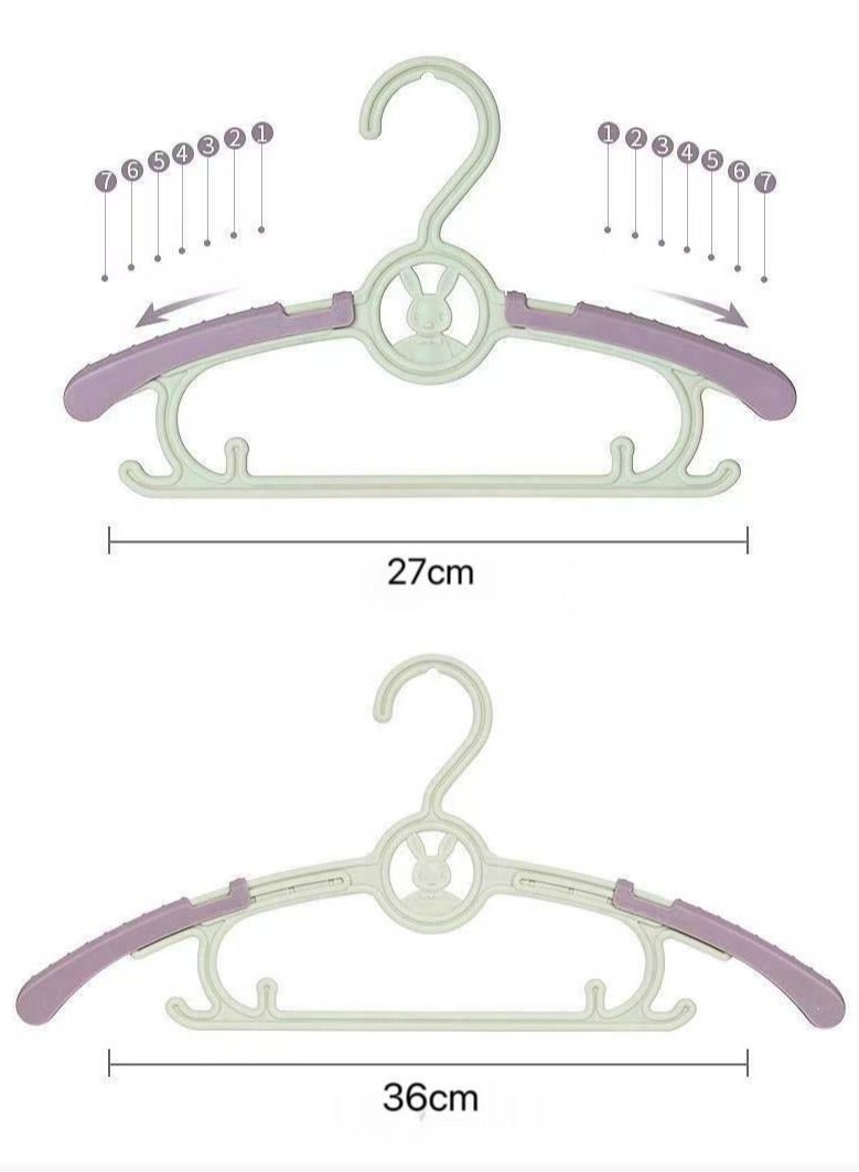 10 Pack Baby Hangers Extendable Infant Hangers Kids Coat Hangers with Stackable Hooks for Closet Non-Slip Toddler Hangers for Kids Children Clothes Dresses  - Image 5