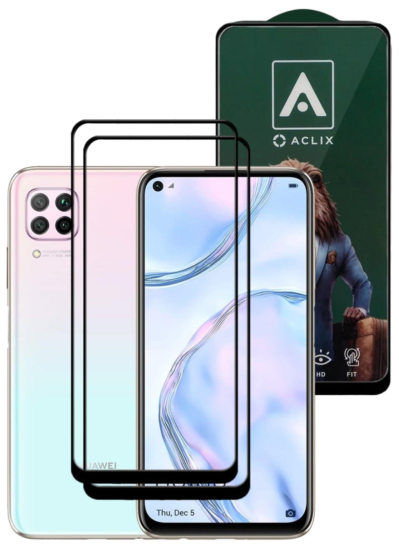 ACLIX 2 Pieces Antistatic ESD Dustproof Premium Quality High Definition Tempered Glass Screen Protector Designed For Huawei nova 7i - Image 1