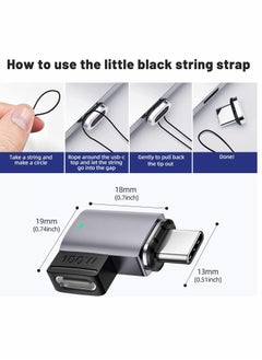 KASTWAVE محول مغناطيسي USB C حزمة 2 محول مغناطيسي USB C 11 دبابيس PD 100 واط شحن USB2.0 نقل بيانات 480 ميجابت في الثانية متوافق مع أجهزة MacBook Pro Air USB C المحمولة  - Image 5