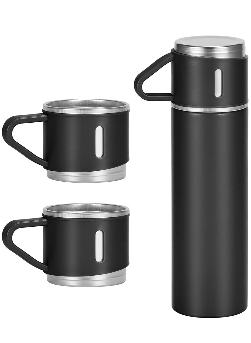 ELTRAZONE OZ Stainless Steel Thermo Bottle with 3 Cups, Insulated Coffee Water bottle for Hot and Cold Drinks, Vacuum Flask Set - Image 1