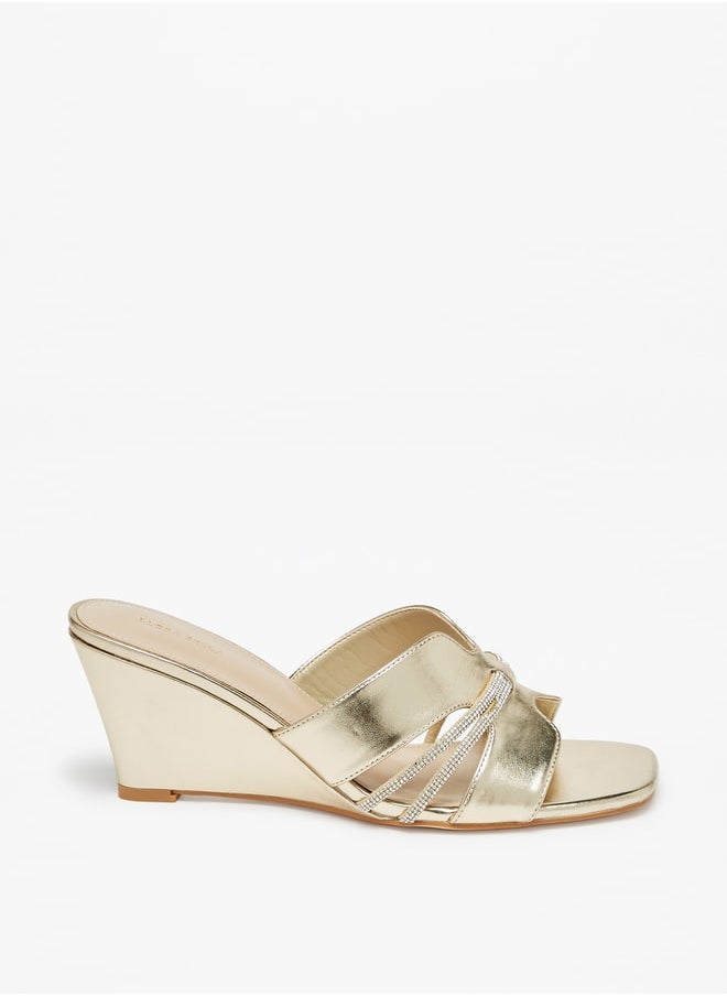 Flora Bella By Shoexpress - Women's Embellished Slip-On Wedge Sandals Ramadan Collection - Image 1