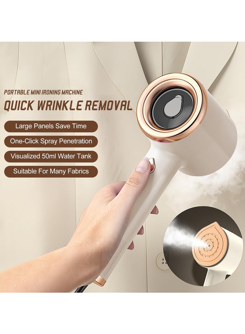 سيوسي آلة كي محمولة صغيرة، مكواة بخار صغيرة للسفر، مكواة ملابس يدوية مع تسخين سريع للكي الجاف بالبخار، مثالية للاستخدام المنزلي والسفر - Image 2