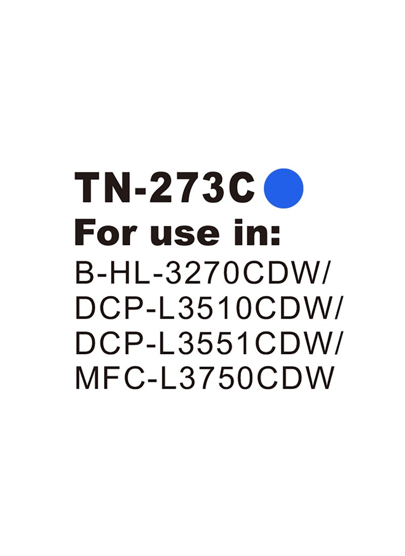 MKS - Toner Cartridge TN-273C Compatible with Brother HL-L3210CW / L3270CDW / DCP-L3510CDW / L3551CDW / MFC-L3750CDW - Image 1
