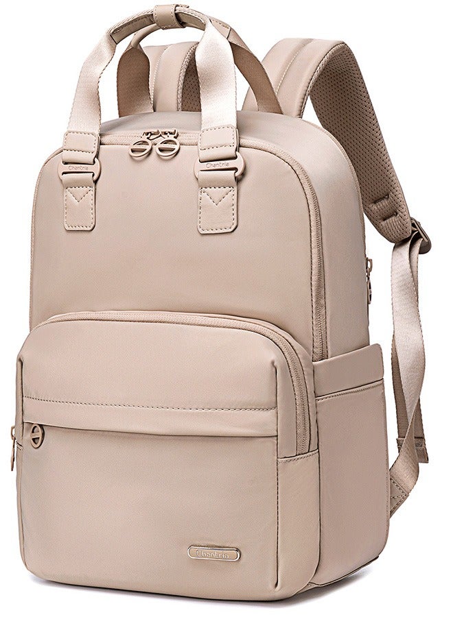 Chantria CB00778 Stylish Anti-theft 15.6-Inch Laptop Water-resistant For Travel Work School Business For Women Fashion Durable Casual Backpack Bag - Khaki  - Image 1