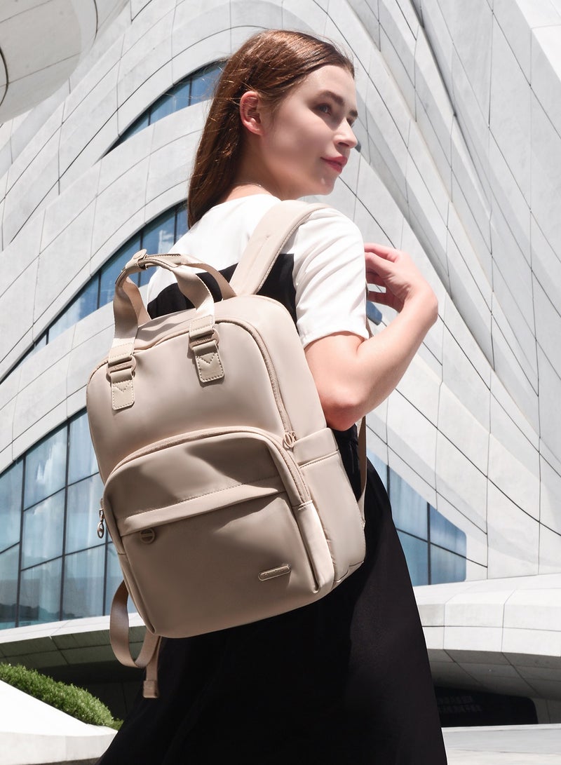 Chantria CB00778 Stylish Anti-theft 15.6-Inch Laptop Water-resistant For Travel Work School Business For Women Fashion Durable Casual Backpack Bag - Khaki  - Image 3