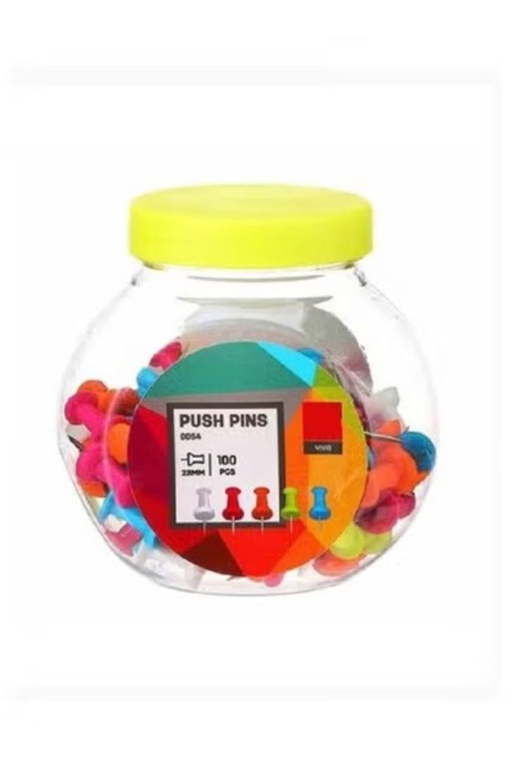 100 Piece Colorful I-shaped Nail Plastic Drawing Nail Cute Colorful Drawing Nail Softwood Message Board Press Nail - Image 1