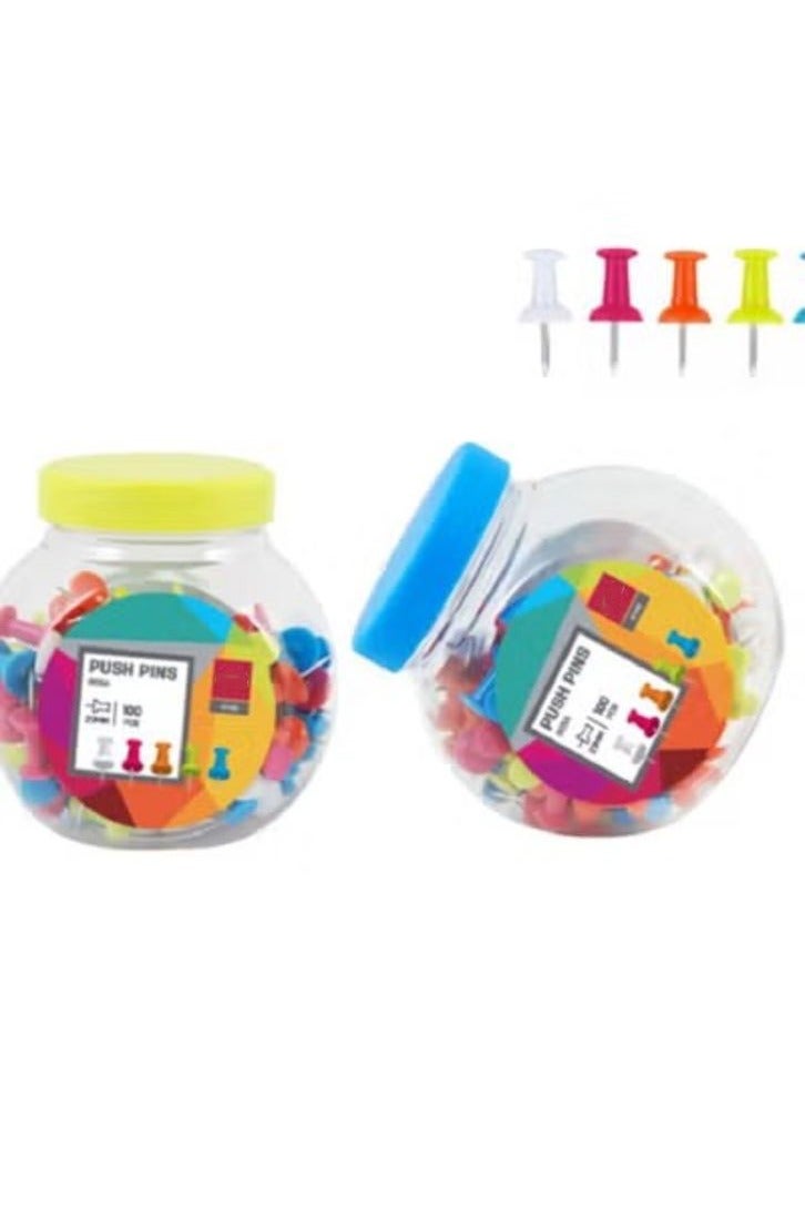 100 Piece Colorful I-shaped Nail Plastic Drawing Nail Cute Colorful Drawing Nail Softwood Message Board Press Nail - Image 2