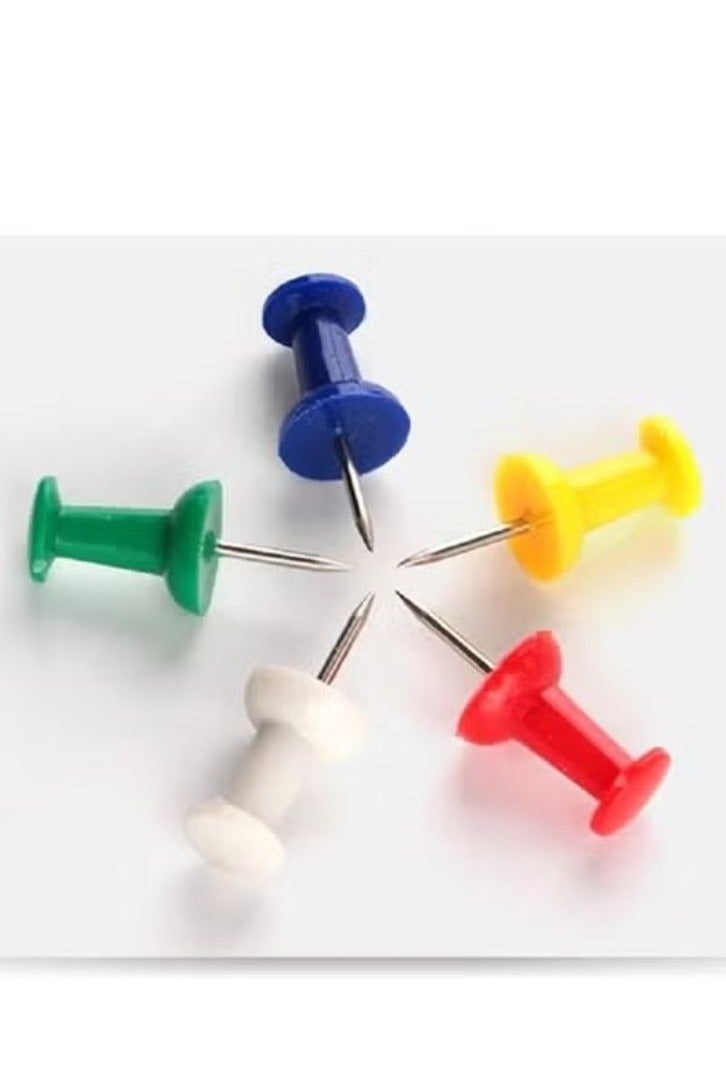 100 Piece Colorful I-shaped Nail Plastic Drawing Nail Cute Colorful Drawing Nail Softwood Message Board Press Nail - Image 5