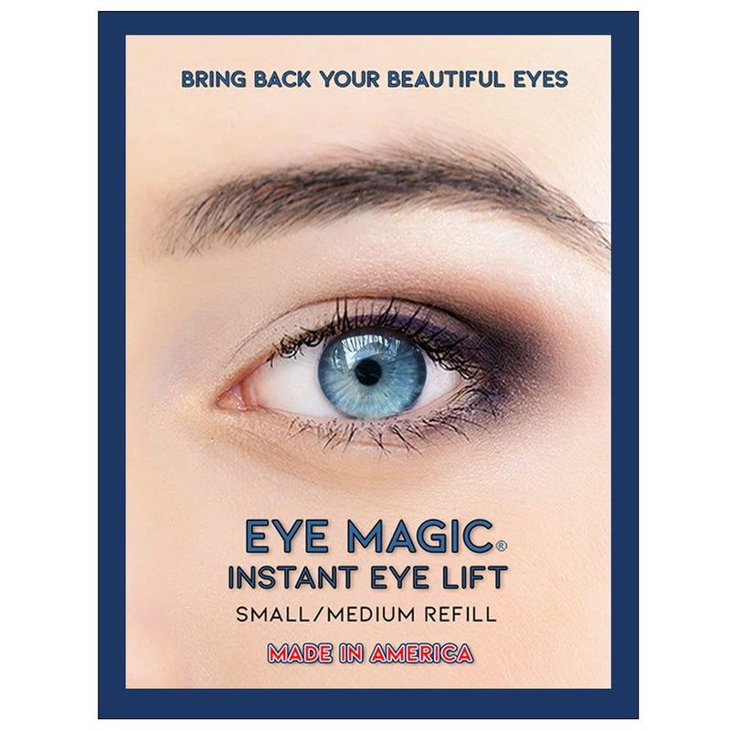 Eye Magic Premium Eye Lift Strips for Droopy, Sagging, or Hooded Eyelids, Instant Non-Surgical Eyelid Tape, Hypoallergenic, Transparent, Strong Hold, 80 Count Pack, Medium Size, Made in The USA - Image 1