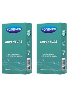 Pack of 2 Adventure Premium Natural Latex Condoms