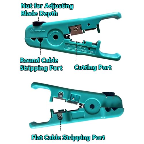 XIKKART Tool Kit | Cat7 Crimping Tool | Passthrough RJ45, With Ethernet Network lan Cable Wire Stripper And Cutter Tool for Compatible with Connectors Cat5 Cat5e Cat6 Cat6A Cat7 and RJ11 RJ45 STP/UTP - Image 3