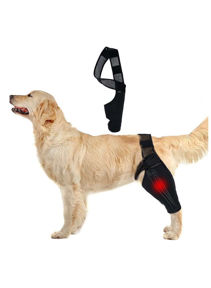 Y&D Dog Leg Brace Hind Legs Protector Adjustable Protective Gear For Back Protects Wounds, Keeps The Joint Warm ACL Heals  Prevents Injuries and Sprains From Arthritis  SIZE: M - Image 1