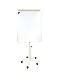 Maxi Flip Chart Board 70X100 Cm. Flip Chart Stand-With 5 Wheels-Magnetic White Board for Office and Home