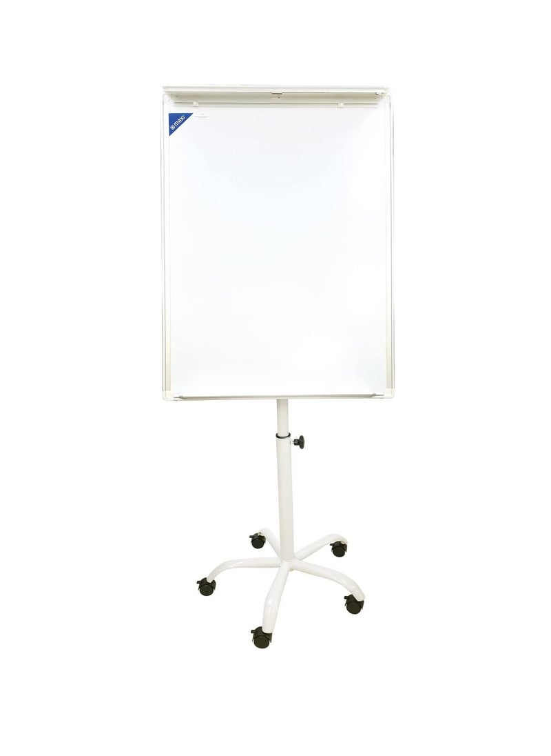 Maxi - Maxi Flip Chart Board 70X100 Cm. Flip Chart Stand-With 5 Wheels-Magnetic White Board for Office and Home - Image 1