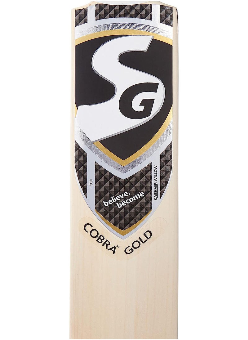 SG - Cobra Gold Kashmir Willow Cricket Bat Size: Size 5 - Image 1