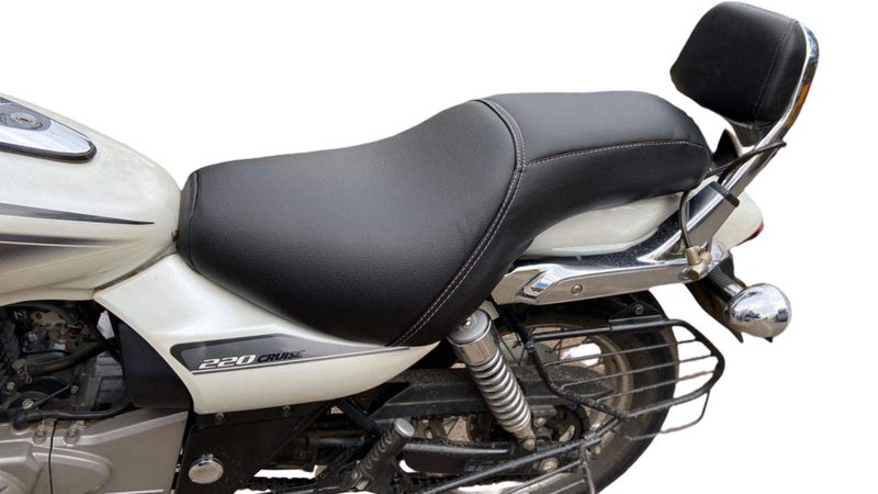 Sahara Seats Cushion Seat Cover Compatible with Bajaj Avenger 150/160/180/220 for All Models (Black) - Image 1