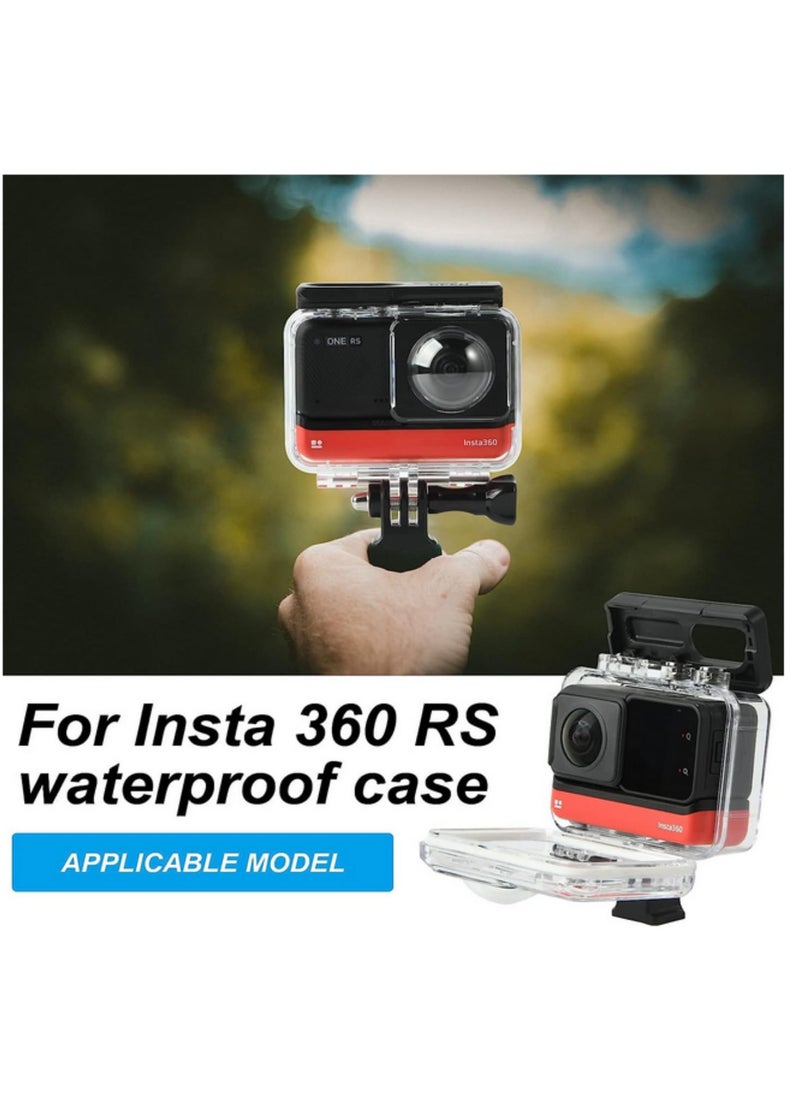 Generic 60m Waterproof Case for Insta360 ONE RS 360 Camera Underwater Protective Housing Diving Snorkeling Accessory for Insta 360 Panoramic Edition Action Camera  - Image 4