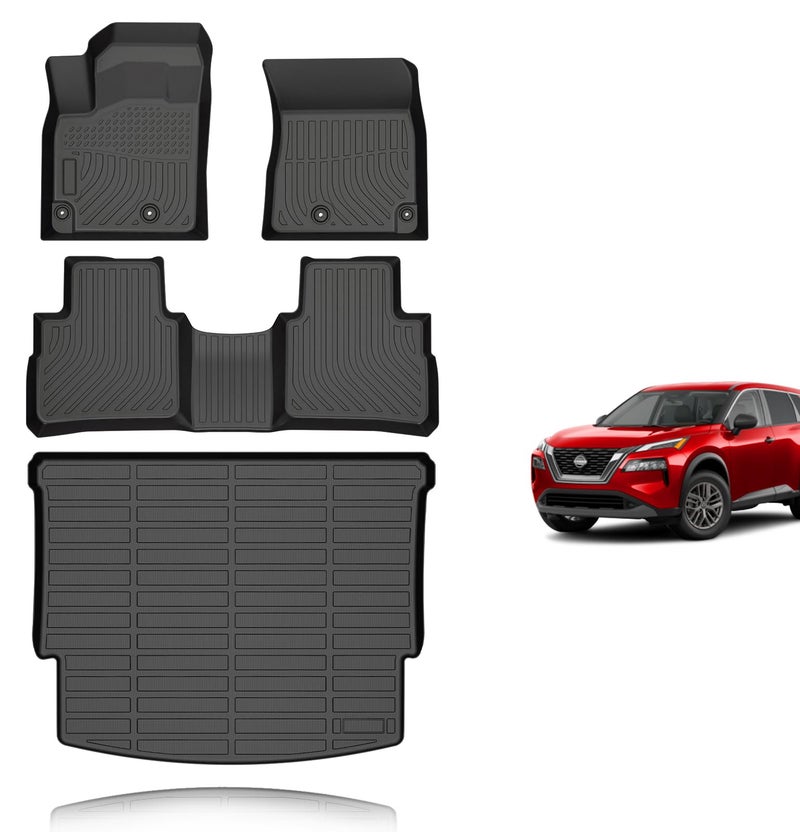 KELCSEECS Floor Mats Cargo Liner for 2026 2025 2024 2023 2022 2021 Nissan RogueNot Fit Sport Models Car Mats Cargo Mats Trunk Mat All Weather Rogue Floor Mats Accessories - Image 3