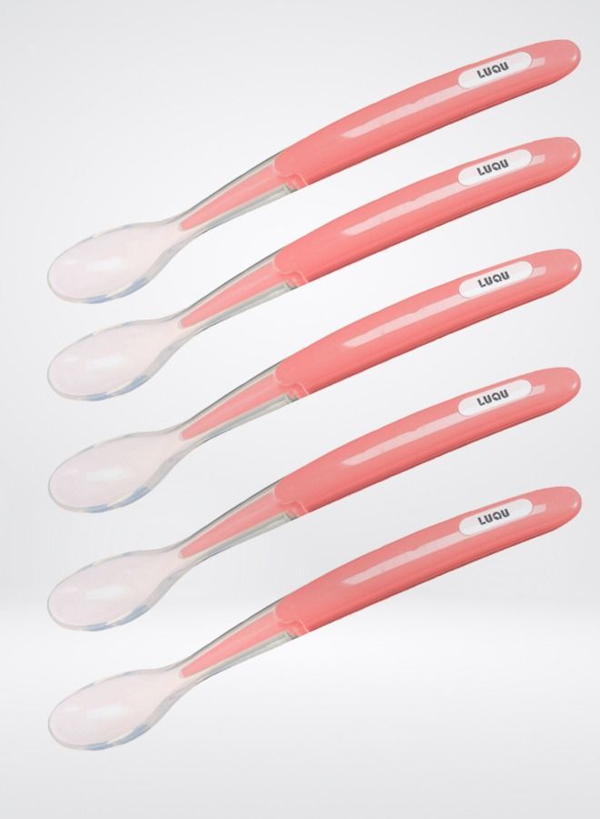 لوكو ملعقة طعام للأطفال من السيليكون- مجموعة من 5 - Image 2