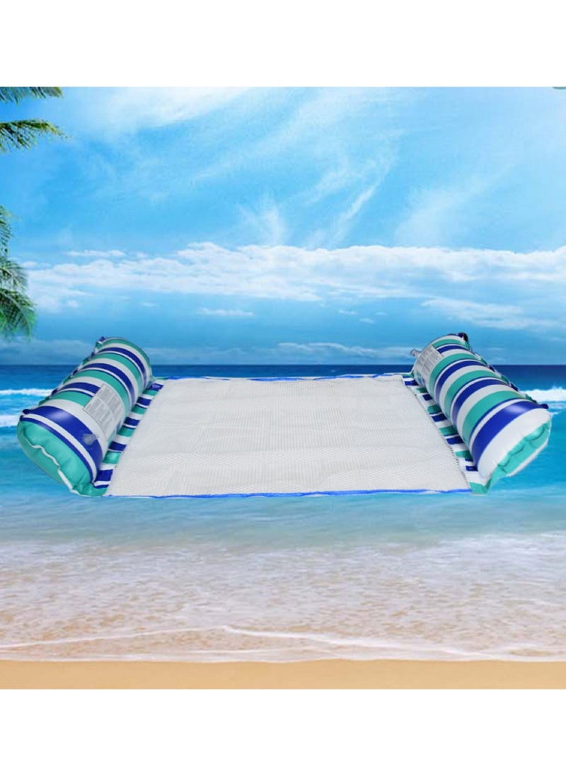 NIBEMINENT - 4-in-1 Hammock Inflatable Pool Float, Multi-Purpose Pool Hammock (Saddle, Lounge Chair, Hammock, Drifter) Pool Chair, Portable Water Hammock - Image 1