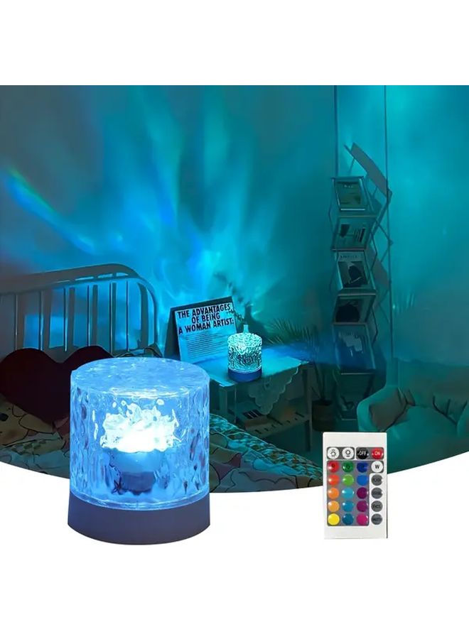 مصباح أجواء 16 لونًا لإسقاط الشفق الليلي بنمط موجي - Image 1