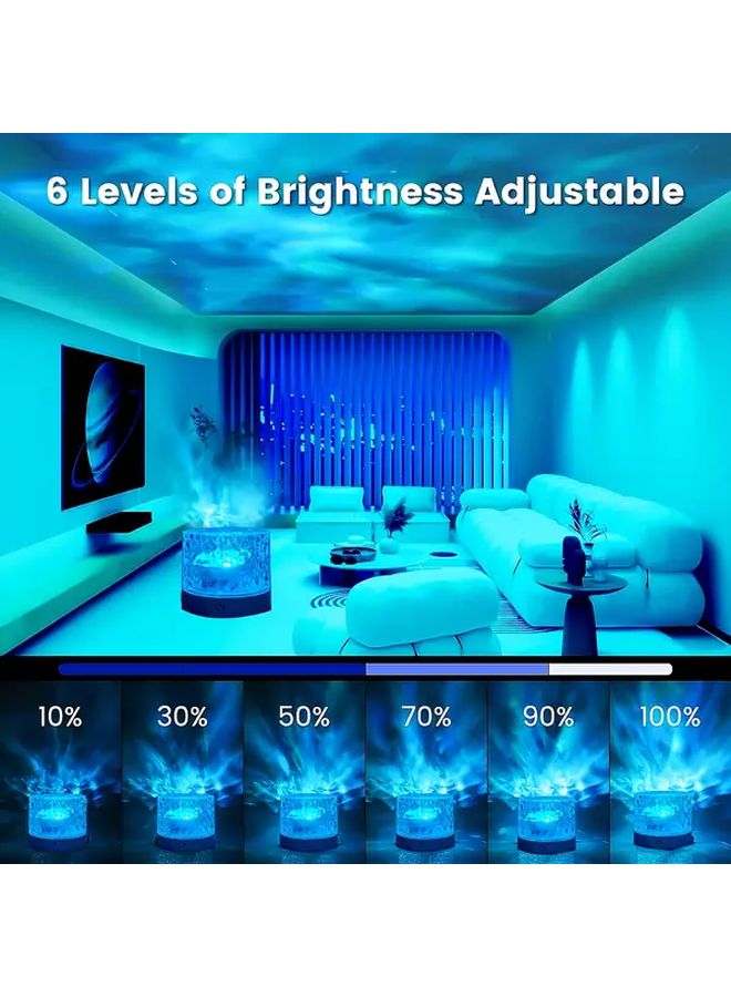 مصباح أجواء 16 لونًا لإسقاط الشفق الليلي بنمط موجي - Image 3