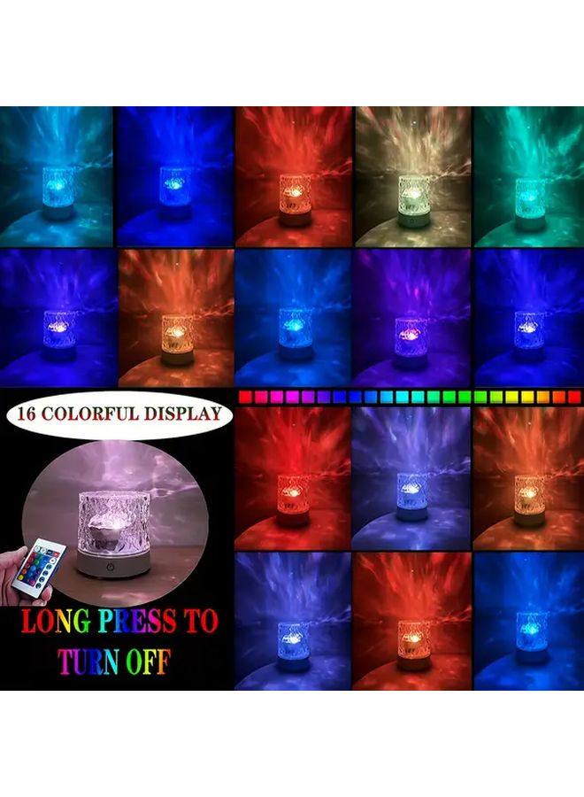 مصباح أجواء 16 لونًا لإسقاط الشفق الليلي بنمط موجي - Image 4