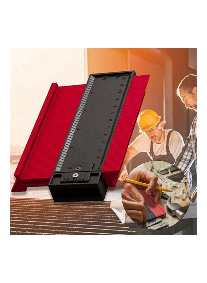 Contour Gauge Measuring Ruler Craftsman Tool For Irregular Shapes Red 27.00 X 2.00 X 10.00cm - Image 3