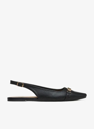 Flora Bella By Shoexpress Metallic Accent Shoes with Buckle Strap