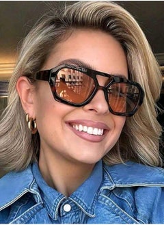 Shein 1 piece sun glasses New Retro High-End Square Double-Beam Fashion Glasses For Women Personality  - Image 1