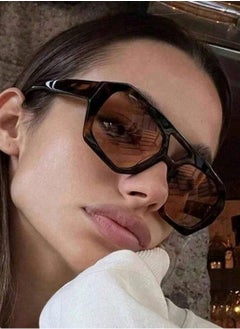 Shein 1 piece sun glasses New Retro High-End Square Double-Beam Fashion Glasses For Women Personality  - Image 3