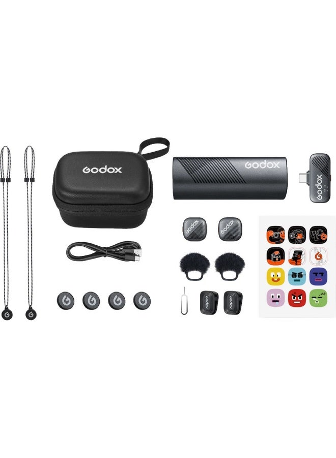 Godox CUBE-SC KIT 2 (USB-C Plug)(2 TX+1 RX) 2.4GHz Wireless Microphone System - Image 4