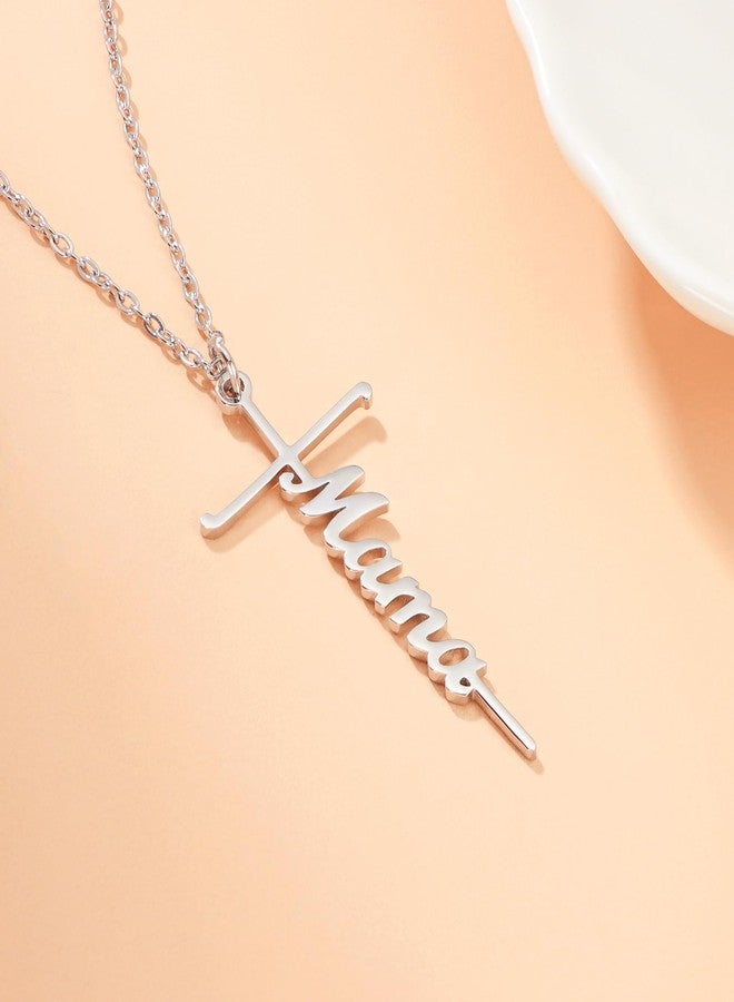 Lcherry Faith Cross Pendant Necklace for Women Religious Christian Jewelry Mother's Day Gifts for Women, Stainless Steel, No Gemstone - Image 4