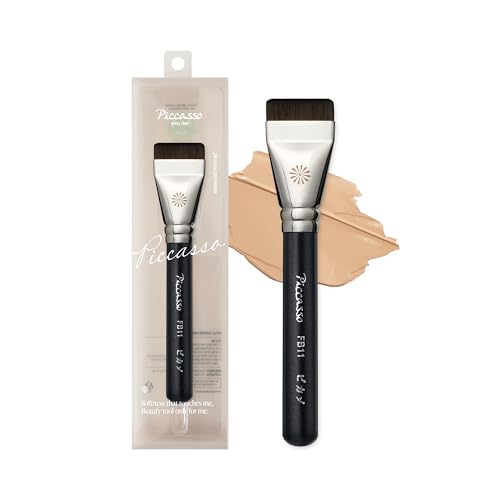 Piccasso Brush FB11 Spatula Brush Professional Foundation Brush for Liquid Makeup Flat and Soft Bristles for Seamless Application Ideal for Liquid Foundation and Cream Face Makeup Korean Product - Image 1