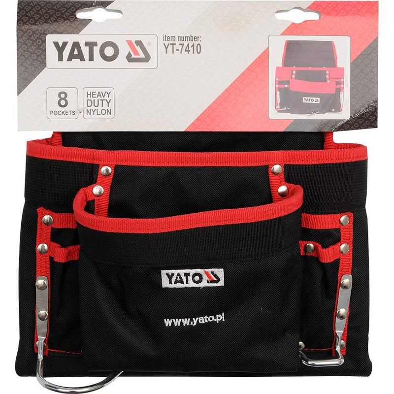 Yato Yato YT7410 8Pocket Tool BagAssembler for Carpenter Roofers FittersLeather bagTool Pouch for TechnicianTool Pouch BeltTool Pouch with BeltWear ResistantIndustrial toolsPower ToolsTool Kit Multicolor  - Image 2