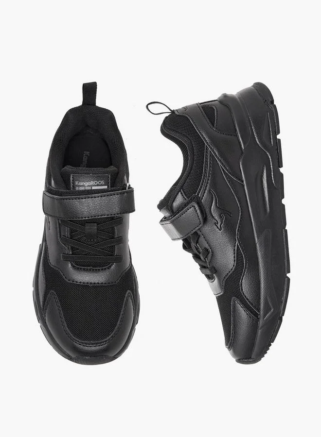 Kangaroos BLACK Kids Hook & Loop School Shoes for Men | Best Price UAE