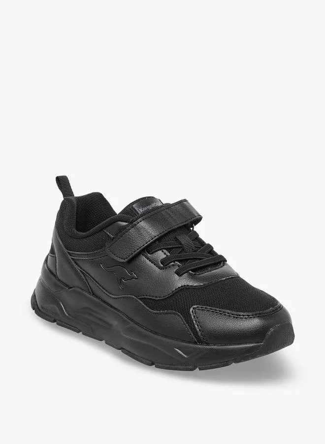Kangaroos BLACK Kids Hook & Loop School Shoes for Men | Best Price UAE