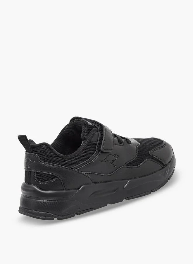 Kangaroos BLACK Kids Hook & Loop School Shoes for Men | Best Price UAE