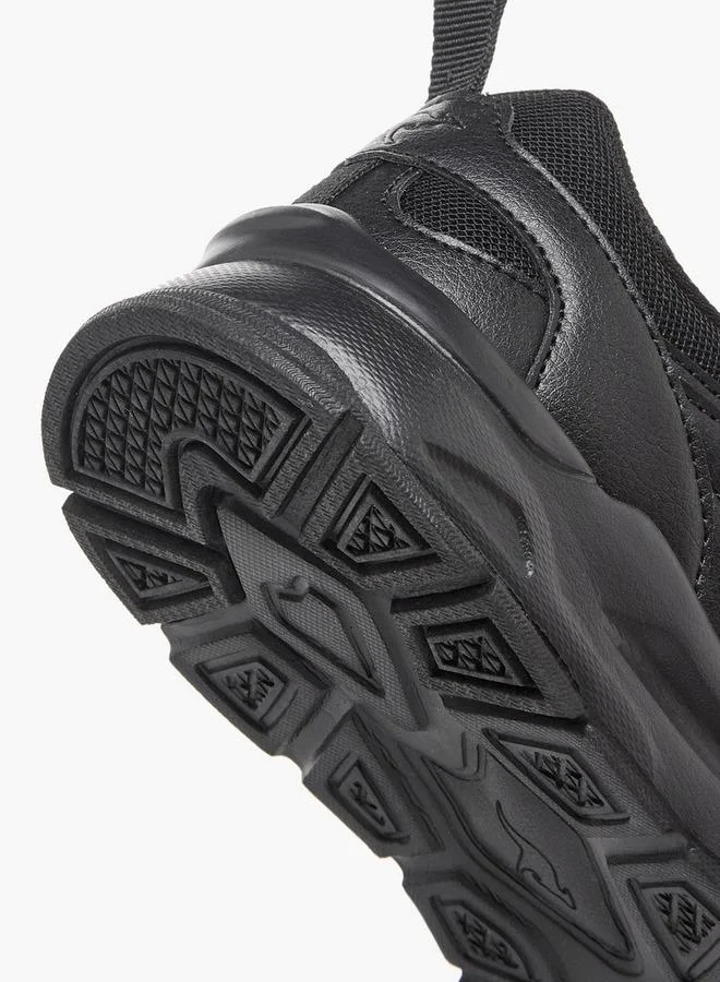 Kangaroos BLACK Kids Hook & Loop School Shoes for Men | Best Price UAE