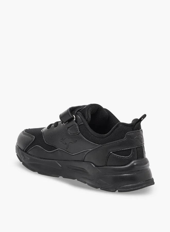Kangaroos BLACK Kids Hook & Loop School Shoes for Men | Best Price UAE