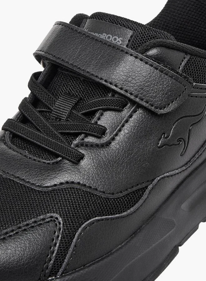 Kangaroos BLACK Kids Hook & Loop School Shoes for Men | Best Price UAE
