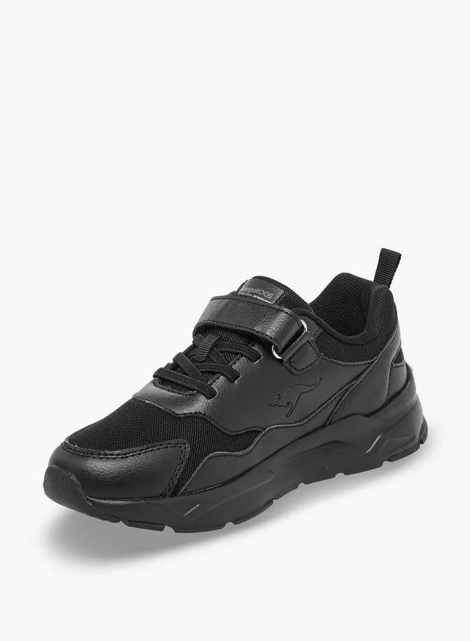 Kangaroos BLACK Kids Hook & Loop School Shoes for Men | Best Price UAE
