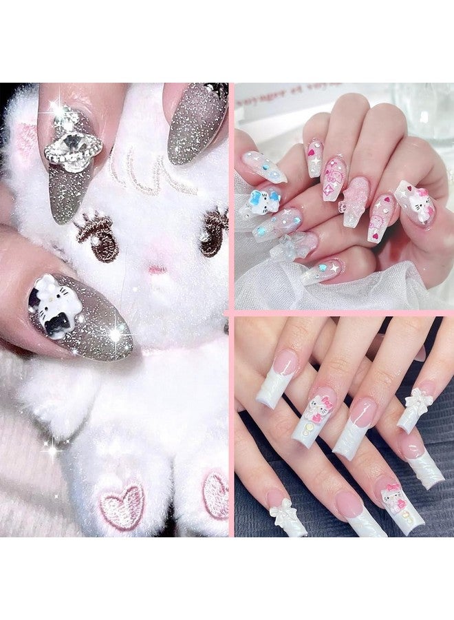 MAYCREATE� 70Pcs 3D Nail Decals Flatback Nail Decal Charms Sanrio Nail Decal Charms 7 Designs Kuromi and Kitty Themed Resin Cartoon Nail Decals Charms for DIY Nail Art, DIY Handcrafts, Decorations - Image 5