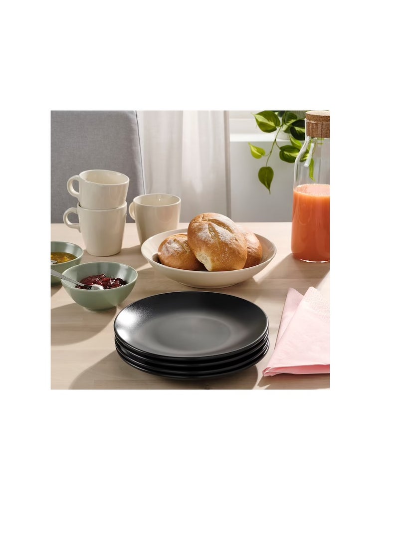 Side plate matt dark grey 20 cm - Image 3