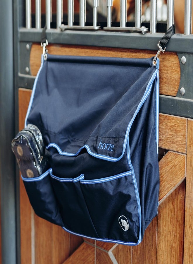 HORZE Ella Kids' Equestrian Horse Grooming Tote Bag with 6 Pockets | 19" x 28" x 9.5" - Peacoat Dark Blue - One Size - Image 2