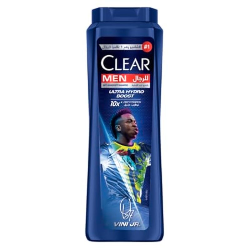 Clear Men Vini Jr. Anti-Dandruff Shampoo Deep Cleanse, 10X Deep Scalp Cleansing With Ultra Performance Formula, 600ML - Image 1