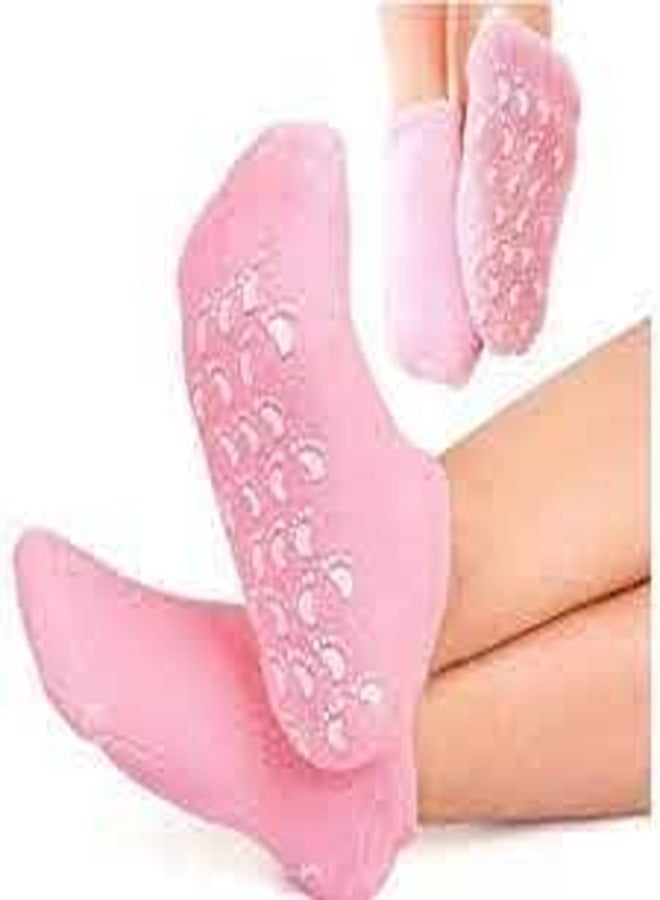 JINI COLLECTION Silicon Socks Heel for Crack Spa Gel Socks for Women and Men, Feet Protector Crack Heel Repair Socks with Moisturizing Natural Oil and Vitamin E - Repair Dry Cracked Feet (AA.)