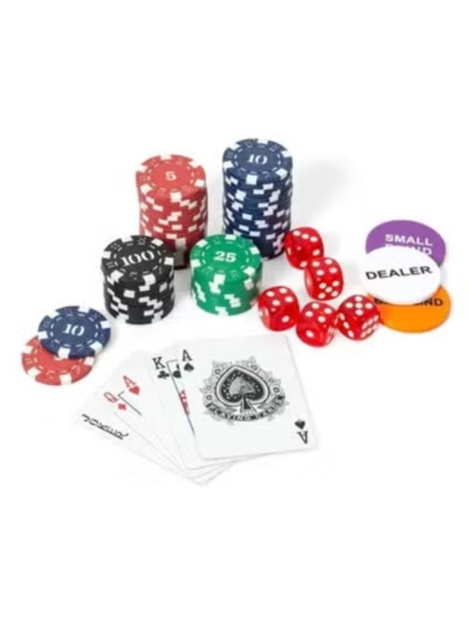 M.A&F's Casino Style Poker Set, 300 Pcs white number Ceramic Printed Denomination Chips with Lockable Aluminum Finish Case, Multiplayer Game, 14+ Years - Image 2